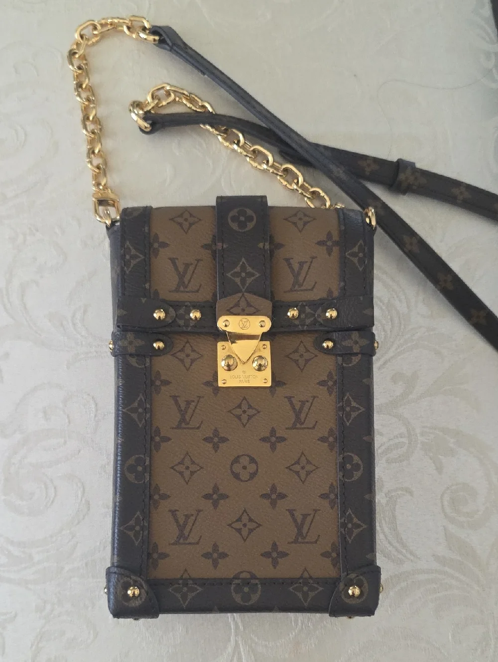 Louis Vuitton Brown Monogram Trunk Crossbody Bag with Gold Hardware - Picture 1 of 4